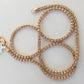 Real 10k Gold Rose Chain Tennis Necklace Diamond Cuts Shiny Men Women 20" 3mm