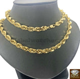 10K Gold Solid Rope Chain Necklace 26 Inch Lobster Clasp for Men Real 10k Gold