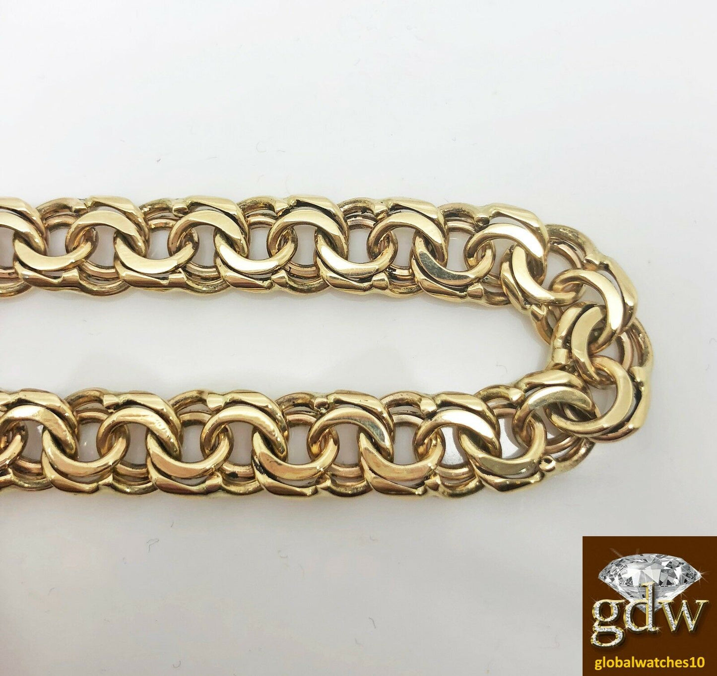 Real 10k Yellow Gold Chino Link ID Bracelet Men 9 Inches Franco Custom