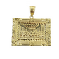 Real 10K Yellow Gold Last Supper Pendent Charm 2" Inch