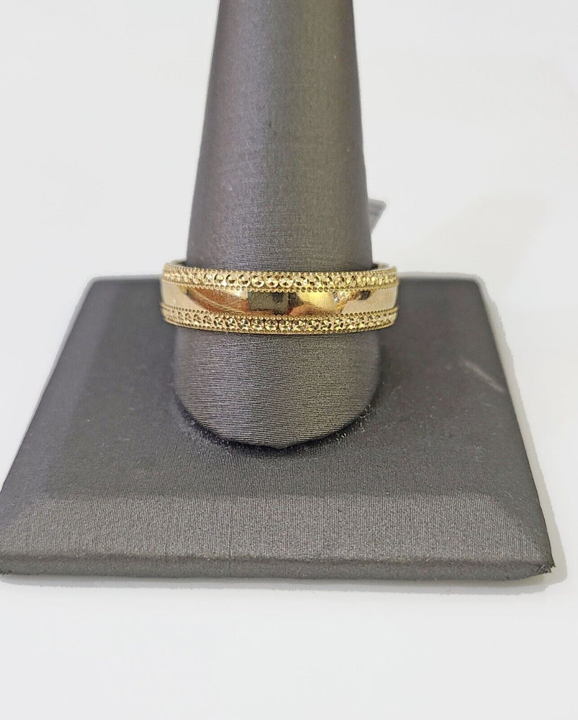 Real 10k Yellow gold Band ring size 13  ,10kt yellow Gold Men Wedding Engagement