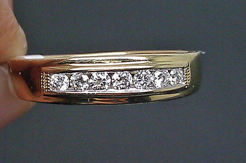 SOLID 14K Gold Diamond Mens Wedding Band Engagement Ring Sizing Available ,REAL