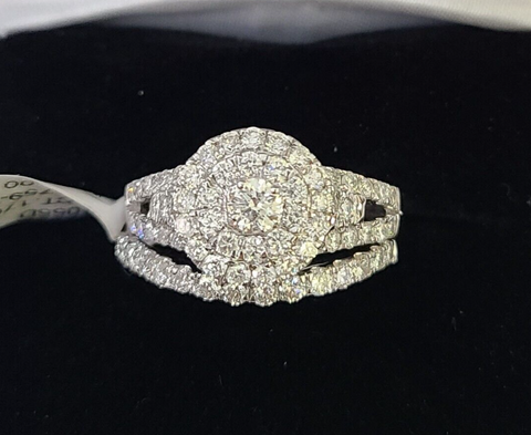 REAL 10k White Gold Diamond Ring Wedding Engagement Ring Genuine