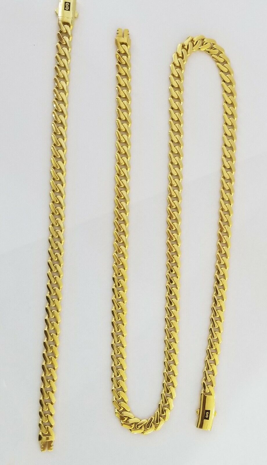 Real 10k Gold Royal Miami Cuban Monaco Link 8mm 22" yellow gold necklace