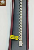 Solid Gold Diamond Bracelet cuban Link Mens 10k Gold Bracelet Genuine 4.30CT Dia