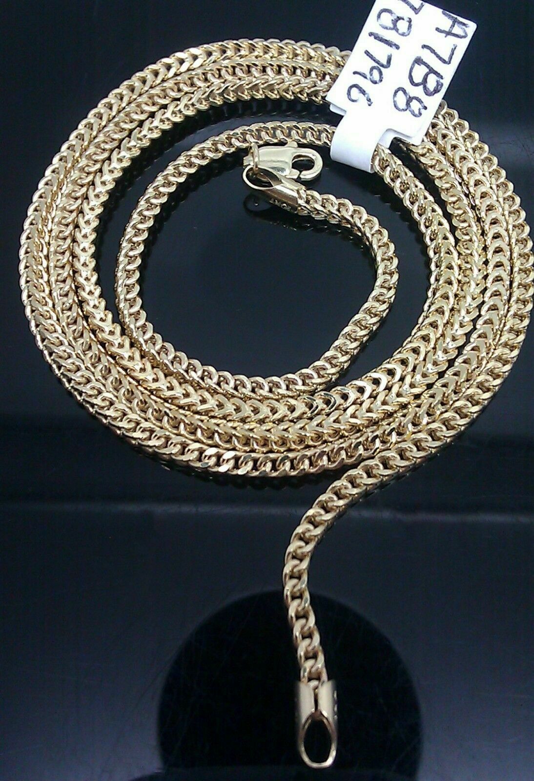 Real 10k Gold Necklace Franco Chain 26" inch Franco lobster 2.5mm Men Women