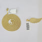 10k Yellow Gold Miami Cuban Chain & Wings Charm \ Pendent SET 3mm 22 Inches