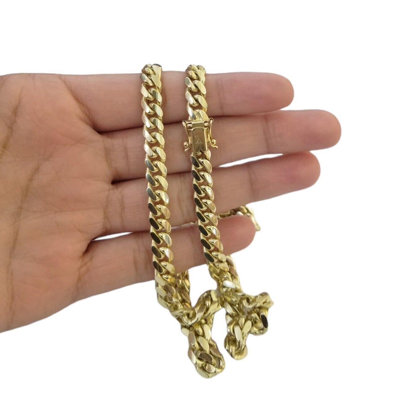 10K Gold Miami Cuban Link Chain SOLID Real 24 Inch 7mm On Sale Free Shipping