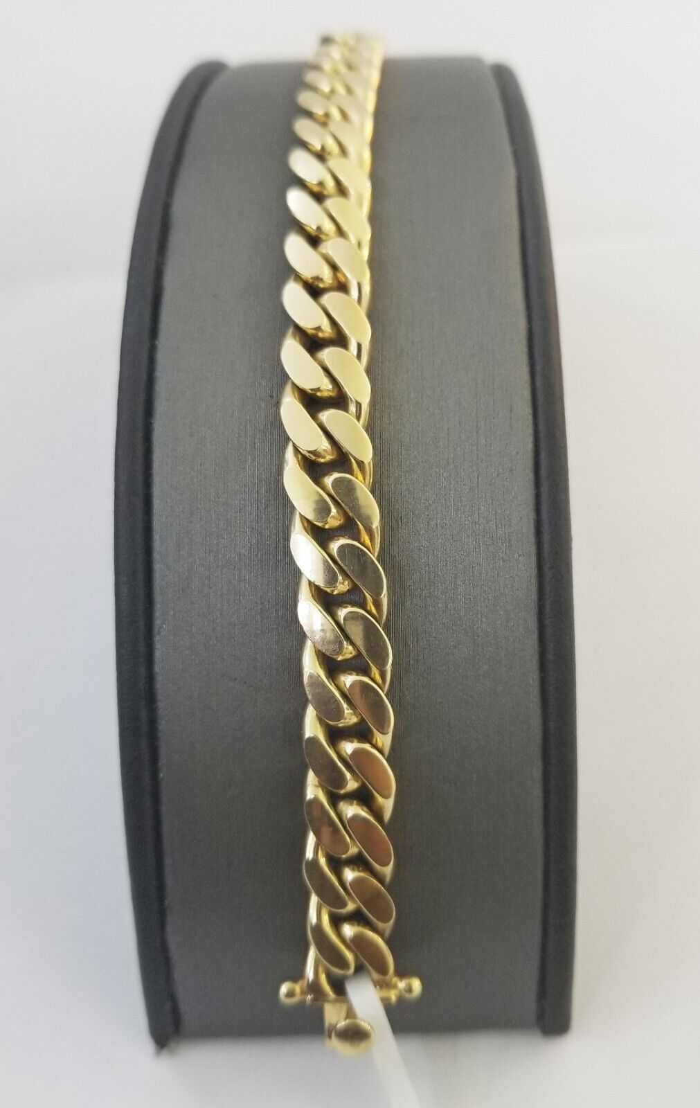 Real 10k Solid Gold Bracelet Miami Cuban Link 8.5mm 8 inch Box Lock 10kt Strong