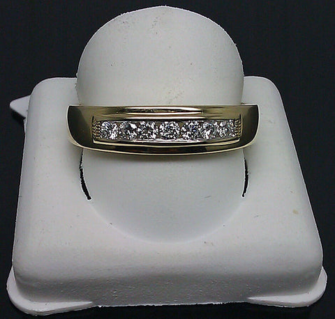 SOLID 14K Gold Diamond Mens Wedding Band Engagement Ring Sizing Available ,REAL