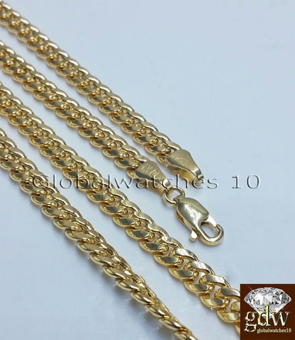 Real 10k Yellow Gold Head Charm Miami Cuban 18" Chain Necklace