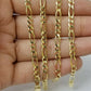 14KT Yellow Gold Figaro Link Chain 4mm Necklace 18" 20" 22" 24" 26" Real