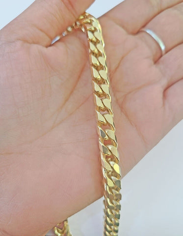 10K Yellow Gold Franco Box Chain 8mm 26" Lobster Clasp Men Women REAL Chain
