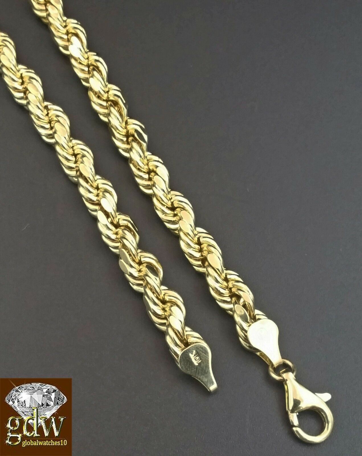 Real 10K Yellow Gold 26 Inch Rope Chain with Jesus Charm/Pendant for Men,Franco