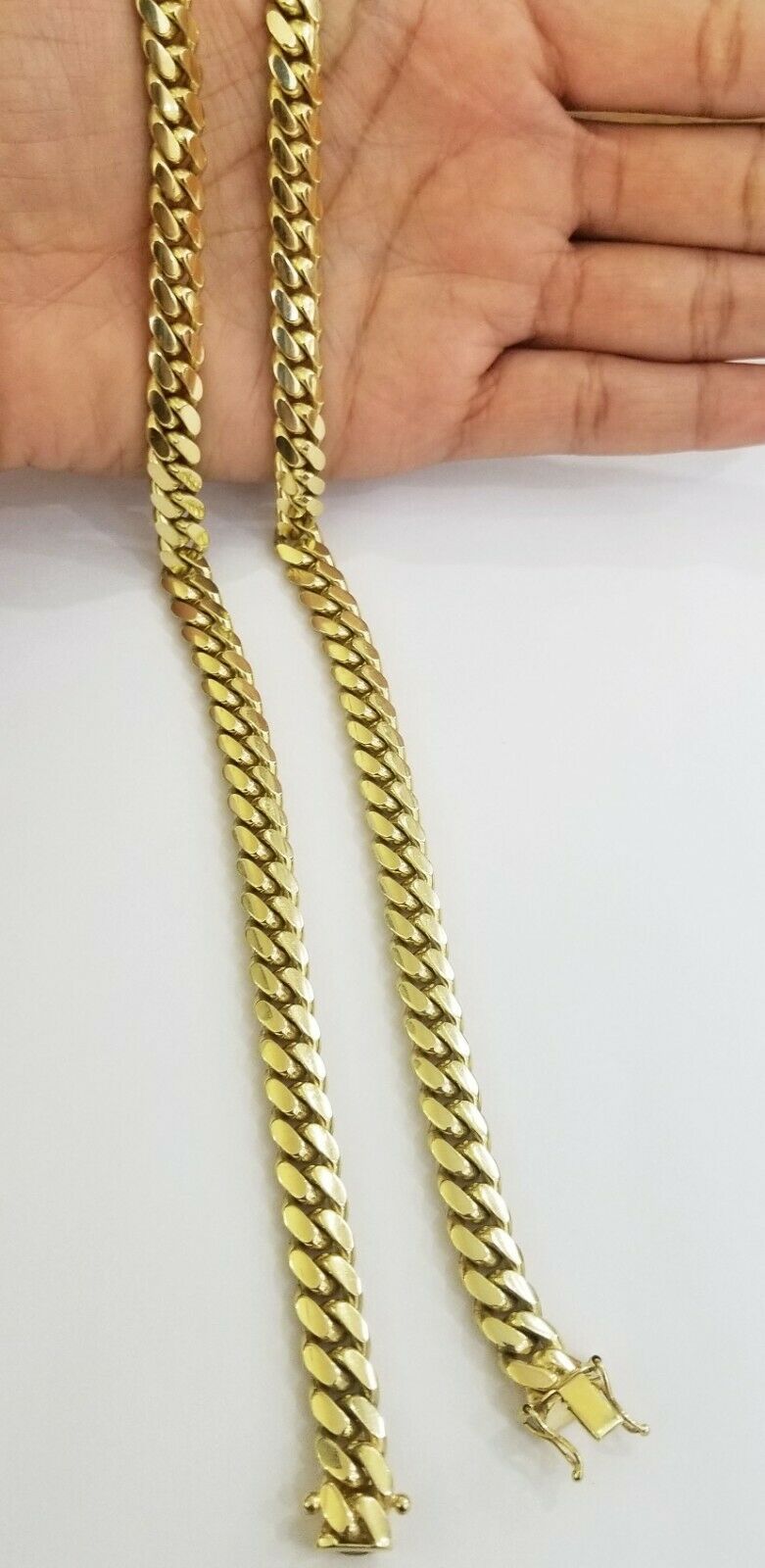 10K SOLID Yellow Gold Miami Cuban Chain 8mm 24 Inch men's Real gold 10kt