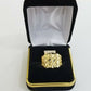 10k Real yellow Gold Nugget men Ring Sizable casual, squared gold ring 10kt