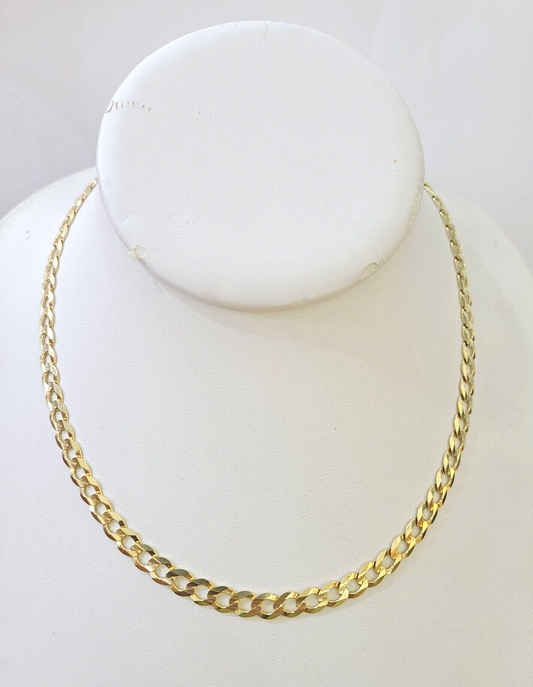 REAL 14k Cuban Curb Link necklace Yellow gold chain 20 inches 6mm 14kt