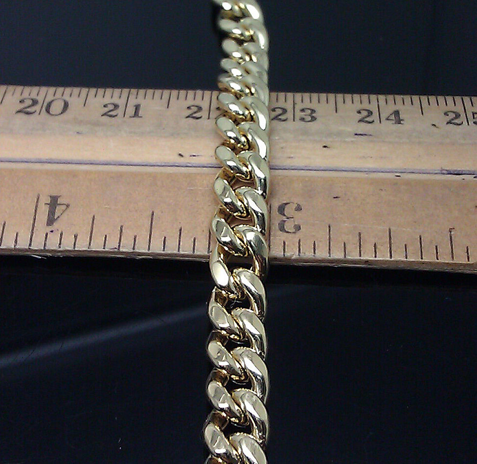 REAL Men 10k Yellow Gold Bracelet 6mm Miami Cuban 7.5" Box Lock