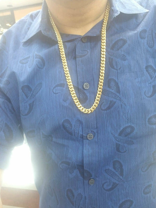 10k Gold  THICK Miami Cuban Chain 30inch 8mm Real 10k Genuine Gold Cuban