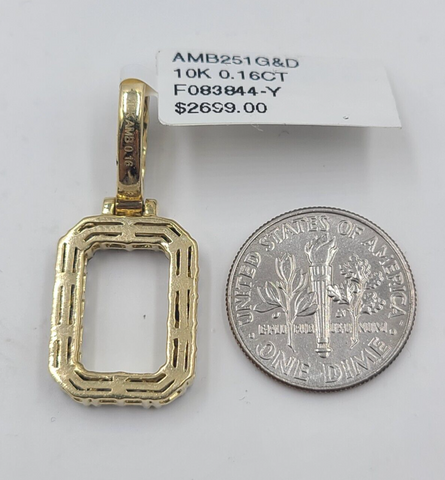 Real 10k Gold & Diamond Letter "O" Initial Alphabet Charm/Pendant 1.25".