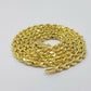 Real 14KT SOLID Yellow Gold 4mm Rope Chain Diamond Cut 24" Inches Lobster Lock