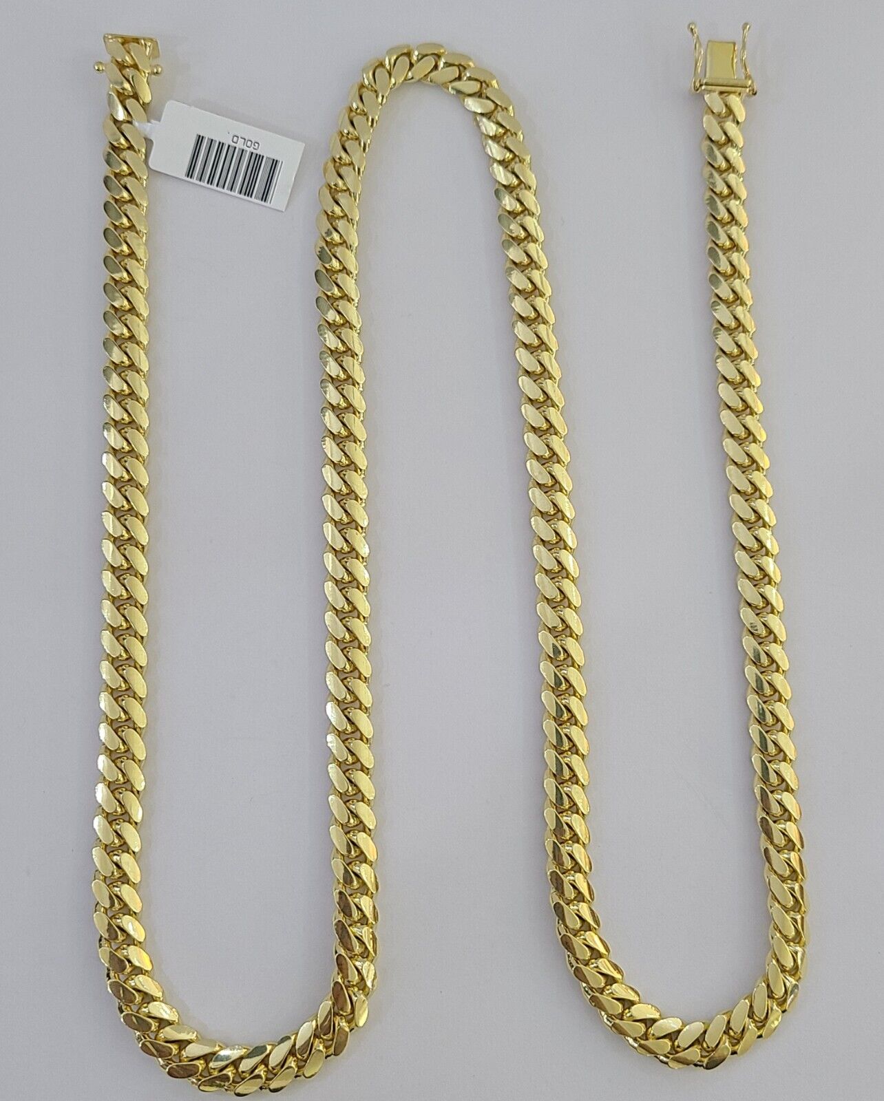 14k Yellow Gold 7mm Miami Cuban Link Chain Necklace 20"-26" Inch Real Solid