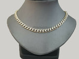 10K Yellow Gold Royal Miami Cuban Chain With Diamond Cut, 24 inches 7 mm Real