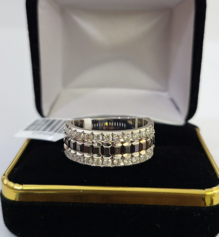 REAL 14k White Gold Diamond Ring Size 10 Wedding Casual Ring Mens