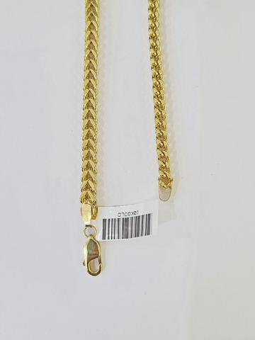 Real 10k Franco Yellow gold Chain 4mm 24inch necklace lobster lock 10kt