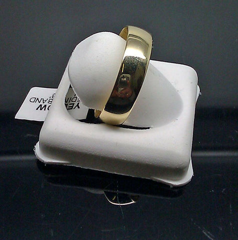 REAL 10k Gold 6mm Plain Band Ring Size 8 Wedding  Anniversary