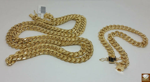 14k Gold Bracelet For Men's 7.1 mm Real Miami Cuban Bracelet 7.5 inch Real Gold