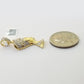 Real Diamond Egyptian Queen Nefertiti Pendant 10K Yellow Gold Charm Men