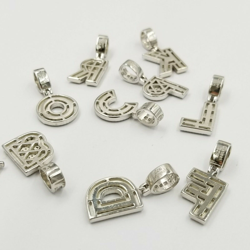  RUKYF Letter Charms 925 Sterling Silver Initial A-Z
