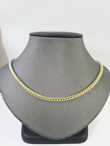 14k Franco Diamond Cut Chain Yellow gold 4mm 24 inch necklace lobster lock 10kt