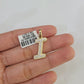 10k Real Yellow Gold Genuine Diamond Initial A-Z Alphabet Charm Pendent