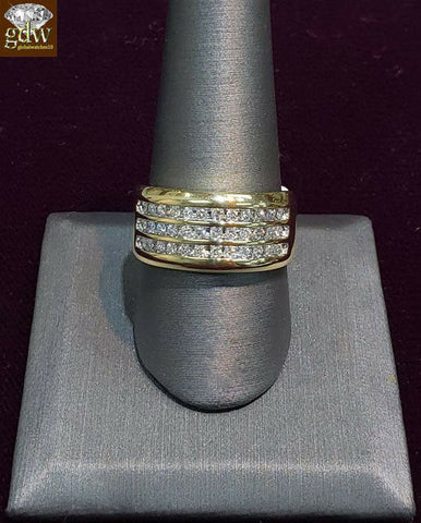 REAL10k Yellow Gold Wedding Engagement Ring Band Genuine 1/2CT Diamond SIZE 11