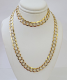 REAL 14k Solid Cuban Curb Link necklace with Diamond Cuts 24 inches 8mm 14kt