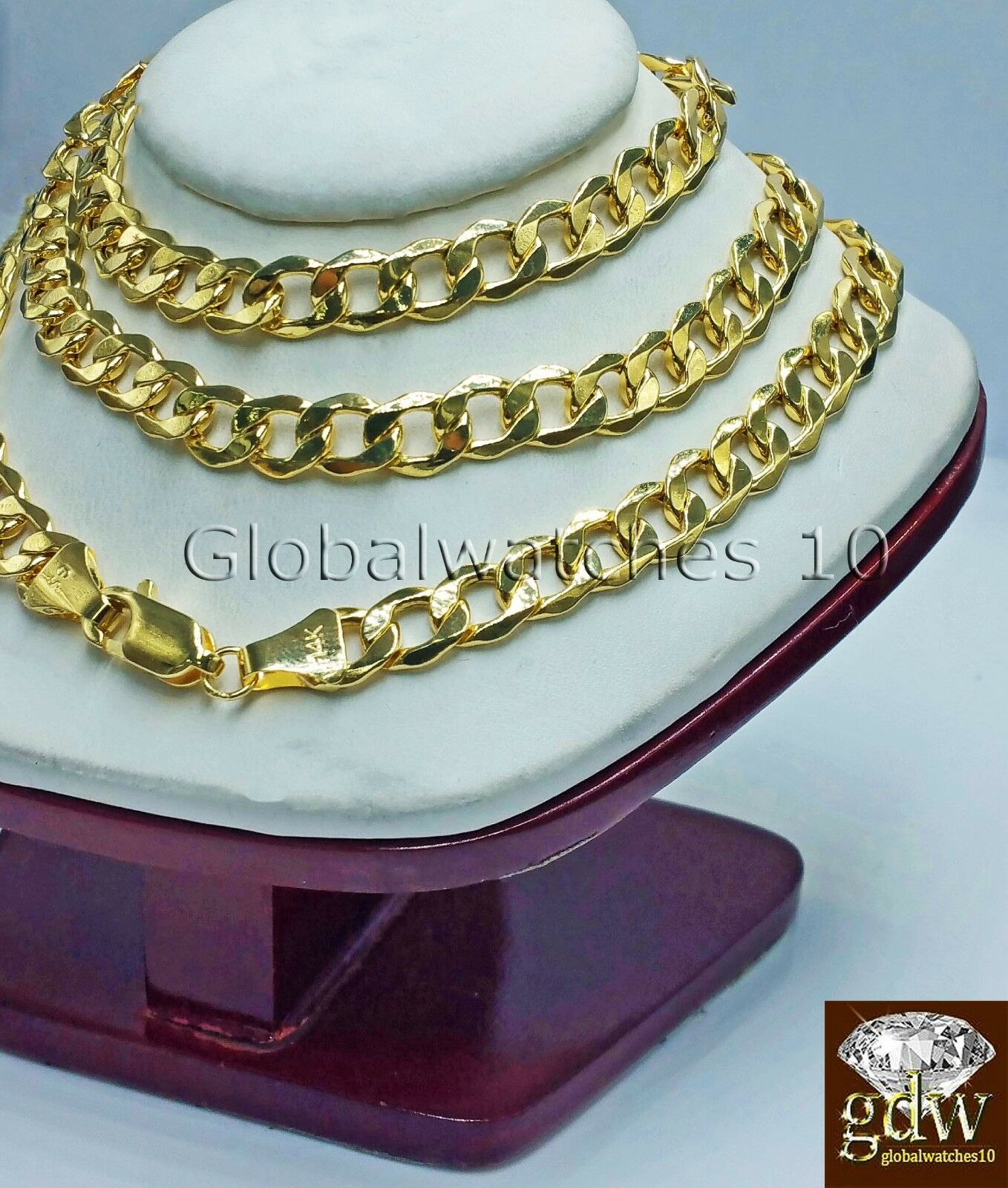 Real 14k Yellow Gold Cuban Curb Link Chain 22  24  26 28 Inch