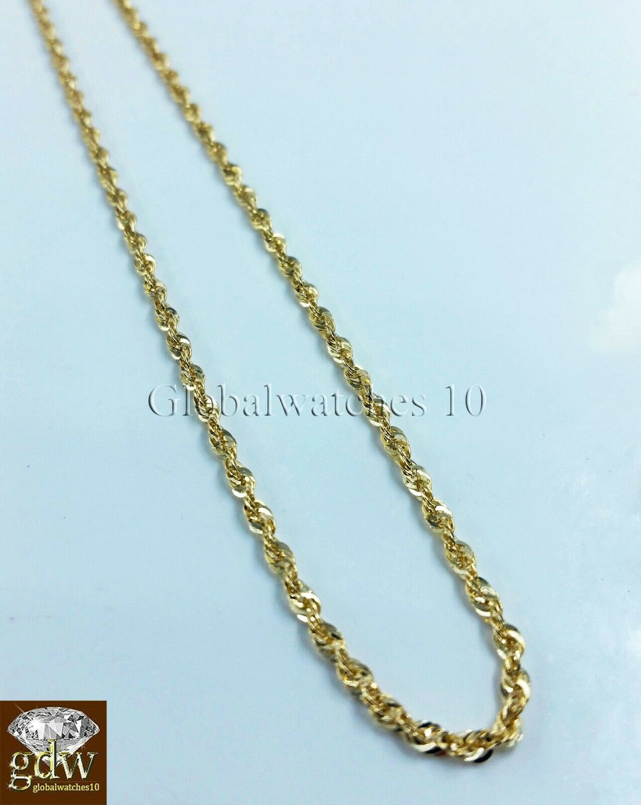 Real 10k Gold Rope Chain Necklace 1.5mm 18" 20" 22" 24" 26"