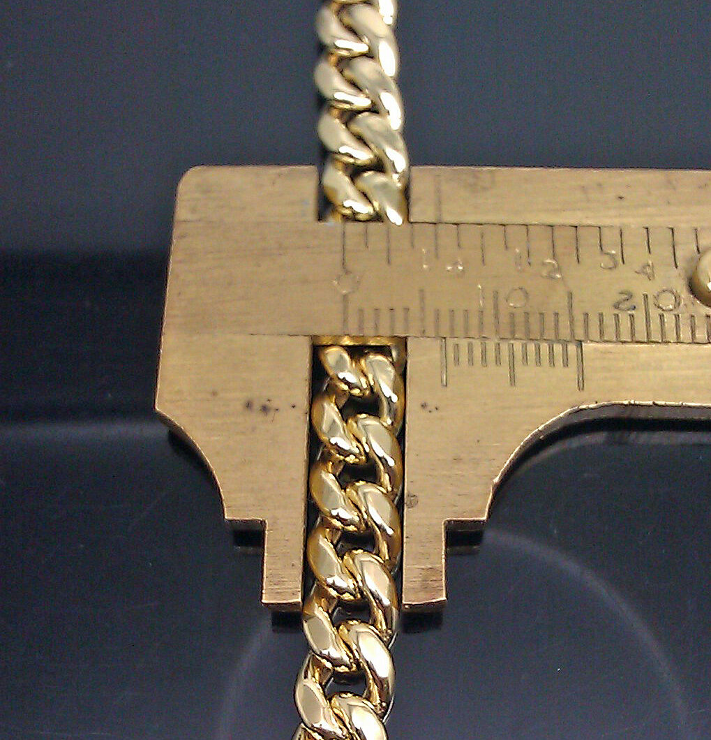 10k Yellow Gold 8mm Cuban Link Chain 30" Necklace Box Clasp 10kt Real Gold