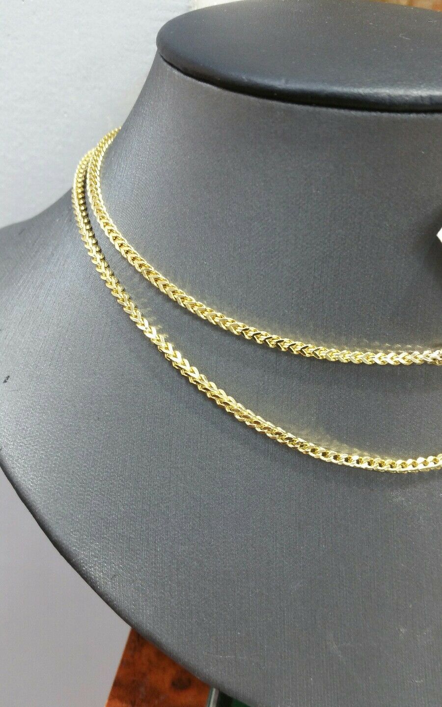 REAL 10k Gold Franco Gold Chain Necklace 26" inch 2mm diamond cut