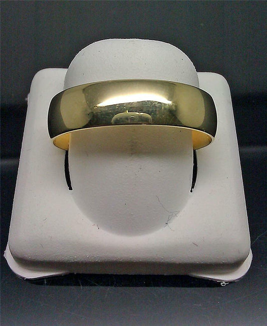 New Real 10K Yellow Gold Wedding/Anniversary Band For Men/Women 6mm Sizable