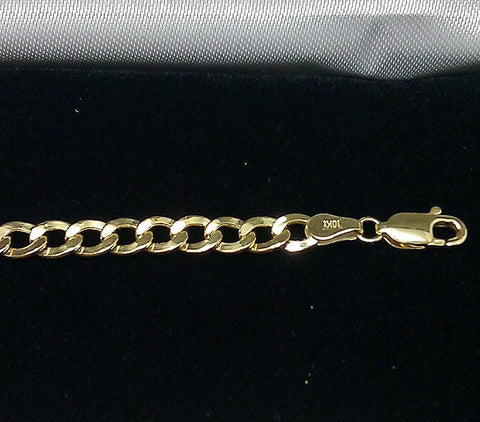 Real 10K Yellow Gold Baby ID Bracelet 6 inch Cuban Link Brand New
