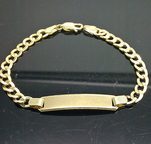 Real 10K Yellow Gold Baby ID Bracelet 6 inch Cuban Link Brand New